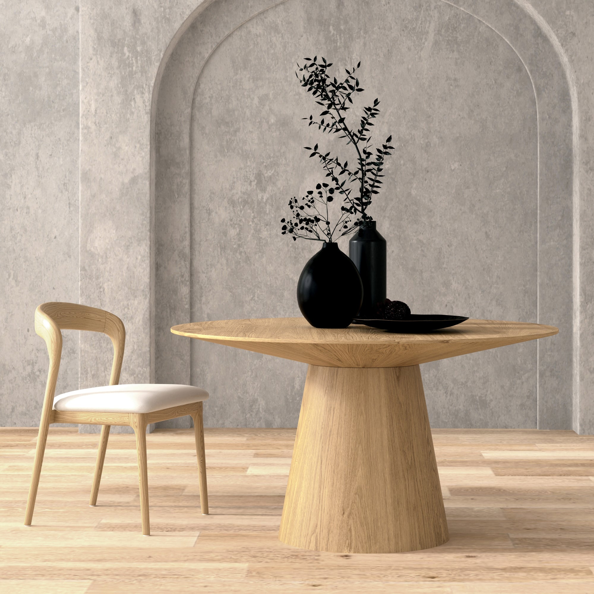 Wesley 53" Wood Veneer Round Table - Kansas City Office Furniture