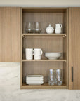 AIS CaseWorks open shelf and wall cabinet combination