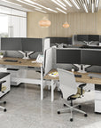 Height Adjustable 4-Pod Benching Workstation - Kansas City Office Furniture