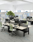 Height Adjustable 4-Pod Benching Workstation - Kansas City Office Furniture