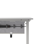 Humanscale NeatTech Cable Management System, Large 48"W, Salzburg Leather Cloud, side view. Kansas City Office Design.