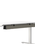 Humanscale NeatTech Cable Management System, Large 48"W, Salzburg Leather Concrete, front view. Kansas City Office Design.