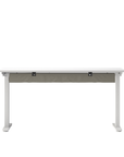 Humanscale NeatTech Cable Management System, Large 48"W, Salzburg Leather Concrete, back view. Kansas City Office Design.