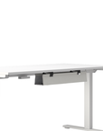Humanscale NeatTech Cable Management System, Mini 24"W, Salzburg Leather Cloud, front view. Kansas City Office Design.