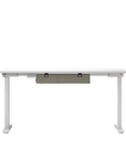 Humanscale NeatTech Cable Management System, Mini 24"W, Salzburg Leather Concrete, back view. Kansas City Office Design.