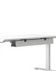 Humanscale NeatTech Cable Management System, Small 38"W, Salzburg Leather Cloud, front view. Kansas City Office Design.