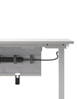 Humanscale NeatTech Cable Management System, Small 38"W, Salzburg Leather Cloud, side view. Kansas City Office Design.