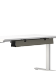 Humanscale NeatTech Cable Management System, Small 38"W, Salzburg Leather Concrete, front view. Kansas City Office Design.