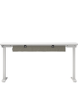 Humanscale NeatTech Cable Management System, Small 38"W, Salzburg Leather Concrete, back view. Kansas City Office Design.