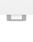 Top down view of a white HumanScale keyboard tray meant for height adjustable desk. Pictured with a desk. Kansas City Office Design.