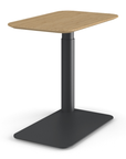Side view of a Humanscale Float micro in a Black Base with a Bamboo top. Kansas City Office Design.