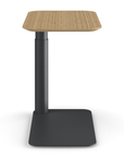 Front view of a Humanscale Float micro in a Black Base with a Bamboo top. Kansas City Office Design.