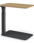 Angled view of a Humanscale Float micro in a Black Base with a Bamboo top. Kansas City Office Design.