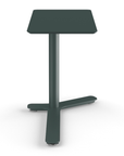 Front View of the Humanscale Mini Float Height Adjustable Table. Forest Green MDF Top with Forest Green Base. Kansas City Office Furniture