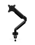 Front view of the SitOnIt Mobi Single Monitor Arm in Black. Kansas City Office Design.