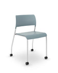 Surf AIS Pierce chair with silver frame & casters on a white background. Kansas City Office Design