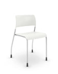 White AIS Pierce chair with silver frame on a white background. Kansas City Office Design