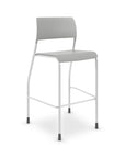 Gray AIS Pierce bar stool with white legs on a white background. Kansas City Office Design