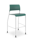 Kelly Green AIS Pierce bar stool with white legs on a white background. Kansas City Office Design