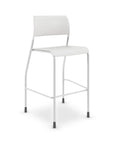 White AIS Pierce bar stool with black feet on a white background. Kansas City Office Design