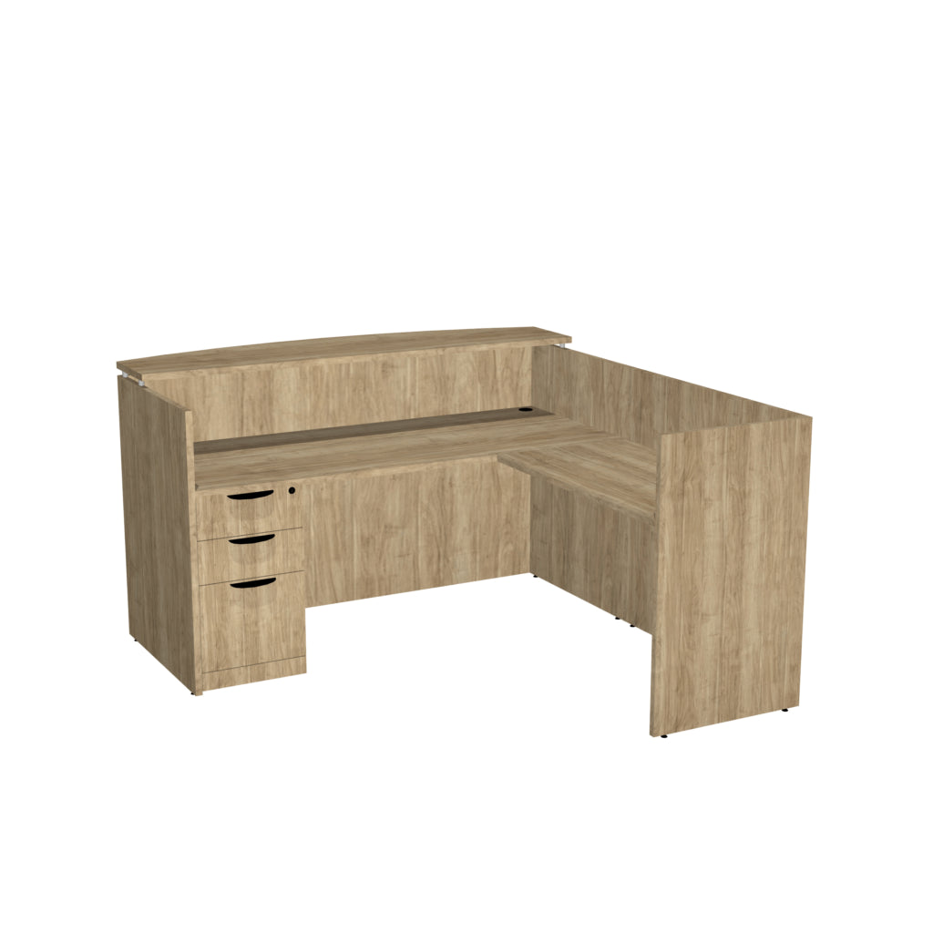 L-Shaped Reception Desk with Full Pedestals 71"x72" - Kansas City Office Furniture