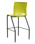 Back view of the SitOnIt Barstool in black frame with green poly shell. Kansas city office design.