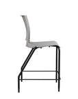 Back view of the SitOnIt Counter Stool in black frame with gray poly shell. Kansas city office design.