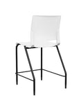 Back view of the SitOnIt Counter Stool in black frame with white poly shell. Kansas city office design.