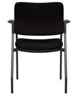 Back view of the SitOnIt Cora guest chair in Black Fabric and Black Frame. Kansas City Office Design.