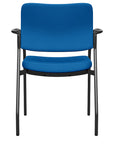 Back view of the SitOnIt Cora guest chair in Blue Fabric and Black Frame. Kansas City Office Design.