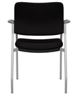 Back view of the SitOnIt Cora guest chair in Black Fabric and Silver Frame. Kansas City Office Design.
