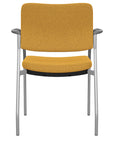 Back view of the SitOnIt Cora guest chair in Gold Fabric and Silver Frame. Kansas City Office Design.