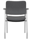 Back view of the SitOnIt Cora guest chair in Gray Fabric and Silver Frame. Kansas City Office Design.