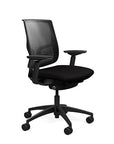 Side view of the Medback SitonIt Focus 2.0 Ergonomic Desk Chair in a black mesh, black frame, black fabric seat. Kansas City Office Design