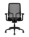Back view of the Highback SitonIt Focus 2.0 Ergonomic Desk Chair in a black Polymer back, black frame, black fabric seat. Kansas City Office Design