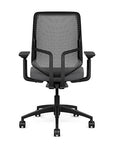 Back view of the Highback SitonIt Focus 2.0 Ergonomic Desk Chair in a black Polymer back, black frame, gray fabric seat. Kansas City Office Design