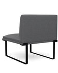 Back view of the SitOnIt Cameo Club Chair armless in gray fabric with black Frame. Kansas City Office Design