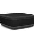 SitonIt Pasea Large Square Ottoman with Black Vinyl Fabric. Kansas City Office Design.