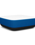 SitonIt Pasea Large Square Ottoman with Electric Blue Fabric and Frosty White Laminate Top. Kansas City Office Design.