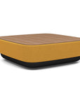 SitonIt Pasea Large Square Ottoman with Gold Dusk Fabric and Uptown Walnut Laminate Top. Kansas City Office Design.