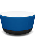 SitonIt Pasea Mini Round Ottoman with Electric Blue Fabric and White Laminate Top. Kansas City Office Design.