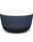 SitonIt Pasea Mini Round Ottoman with Sapphire Vinyl Fabric and White Laminate Top. Kansas City Office Design.