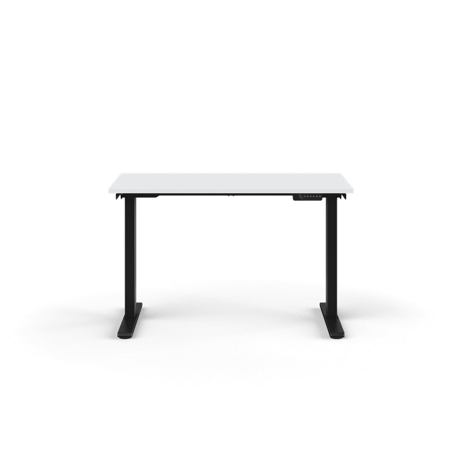 Humanscale eFloat Go 2.0 Sit-Stand Desk with white top and black base – Kansas City Office Design