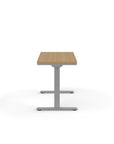 Side view of the Humanscale eFloat Go 2.0 Sit-Stand Desk with bamboo top and white base – Kansas City Office Design