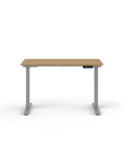 Humanscale eFloat Go 2.0 Sit-Stand Desk with bamboo top and white base – Kansas City Office Design