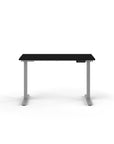Humanscale eFloat Go 2.0 Sit-Stand Desk with black top and silver base – Kansas City Office Design