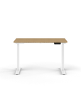 Humanscale eFloat Go 2.0 Sit-Stand Desk with bamboo top and white base – Kansas City Office Design