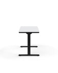 Side view of the Humanscale eFloat Go 2.0 Sit-Stand Desk with white top and black base – Kansas City Office Design