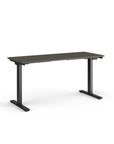 Side view of the Humanscale eFloat Go 2.0 Sit-Stand Desk with grey top and black base – Kansas City Office Design