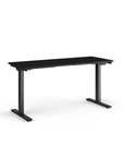 Side view of the Humanscale eFloat Go 2.0 Sit-Stand Desk with black top and black base – Kansas City Office Design